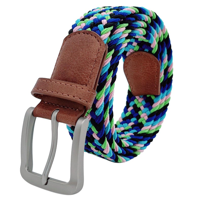 VONSELY Stretch Belt, Elastic Belts Braided Fabric Belt Colorful Woven Belts (V1) - Image 1